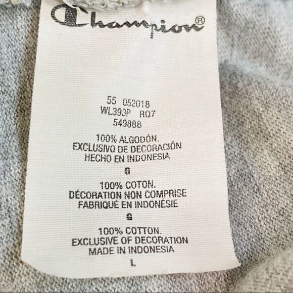 Champion gray logo cropped tshirt large - Picture 7 of 7